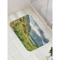 Противоскользящий коврик для ванной, сауны, бассейна JOYARTY Горная тропинка над рекой