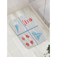 Противоскользящий коврик для ванной, сауны, бассейна JOYARTY Морские атрибуты