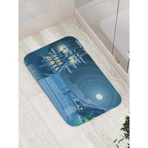 Противоскользящий коврик для ванной, сауны, бассейна JOYARTY Ночной корабль