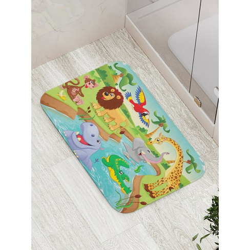 Противоскользящий коврик для ванной, сауны, бассейна JOYARTY Веселый водопой