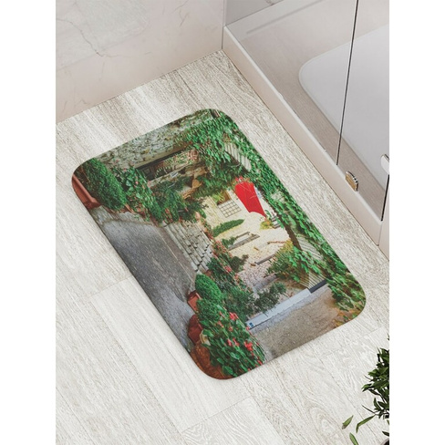 Противоскользящий коврик для ванной, сауны, бассейна JOYARTY Ступеньки в саду