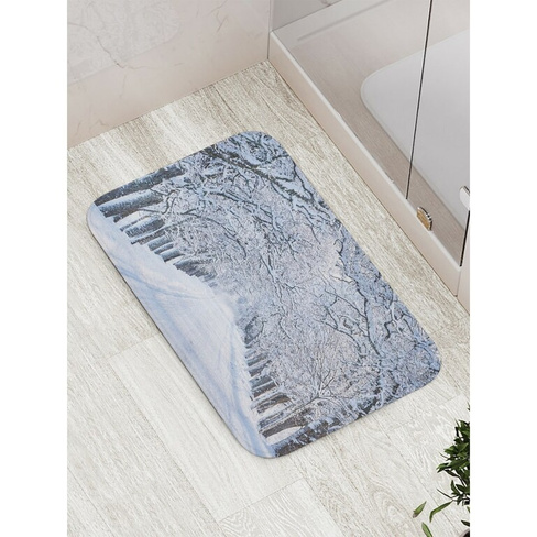 Противоскользящий коврик для ванной, сауны, бассейна JOYARTY Зимняя аллея