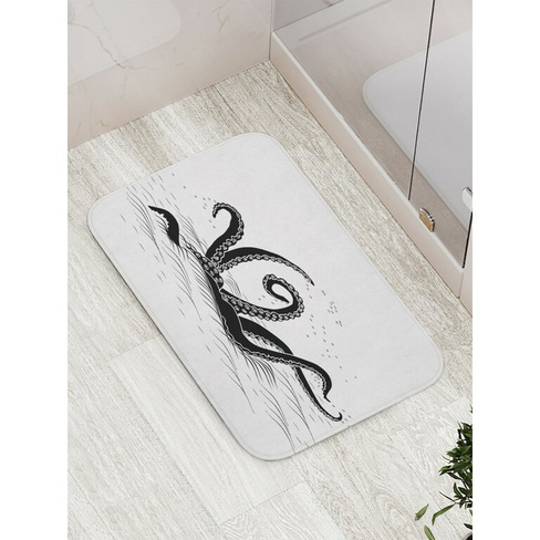 Противоскользящий коврик для ванной, сауны, бассейна JOYARTY Страшные щупальца