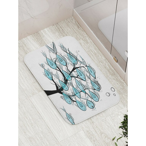 Противоскользящий коврик для ванной, сауны, бассейна JOYARTY Рыбное дерево