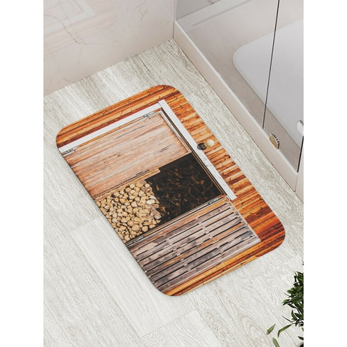 Противоскользящий коврик для ванной, сауны, бассейна JOYARTY Запасы дров