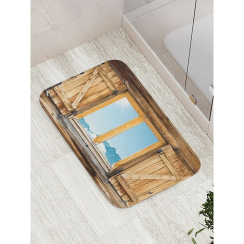 Противоскользящий коврик для ванной, сауны, бассейна JOYARTY Деревянные ставни