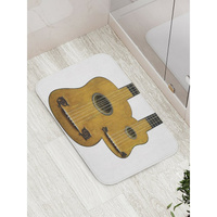 Противоскользящий коврик для ванной, сауны, бассейна JOYARTY Парижская двойная гитара
