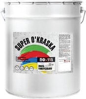 Эмаль универсальная Super Okraska ПФ 115 20 кг белая глянцевая