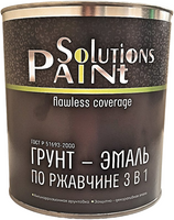 Грунт эмаль по ржавчине 3 в 1 с фосфатом цинка Paint Solutions 900 г красно коричневая