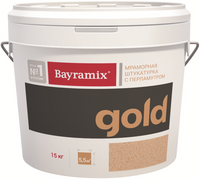Мраморная штукатурка с эффектом перламутра Bayramix Mineral Gold 15 кг GR 008