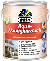 Аква эмаль глянцевая Dufa Aqua Hochglanzlack 2 л белая
