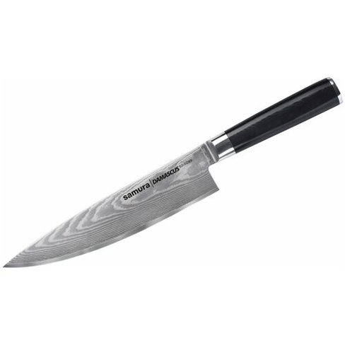 Нож кухонный Samura DAMASCUS Шеф 200 мм, G-10, дамаск 67 слоев
