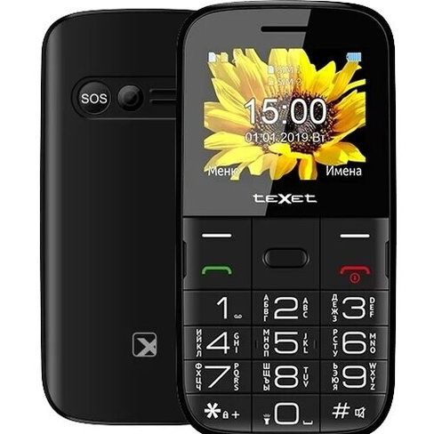 Телефон teXet TM-B227, 2 SIM, черный