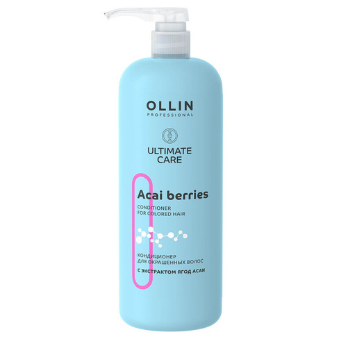 Ultimate Care Кондиционер для окрашенных волос с экстрактом ягод асаи, 1000 мл, OLLIN OLLIN Professional