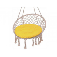 Подушка декоративная круглая для кресла файбер "Грета" желтый